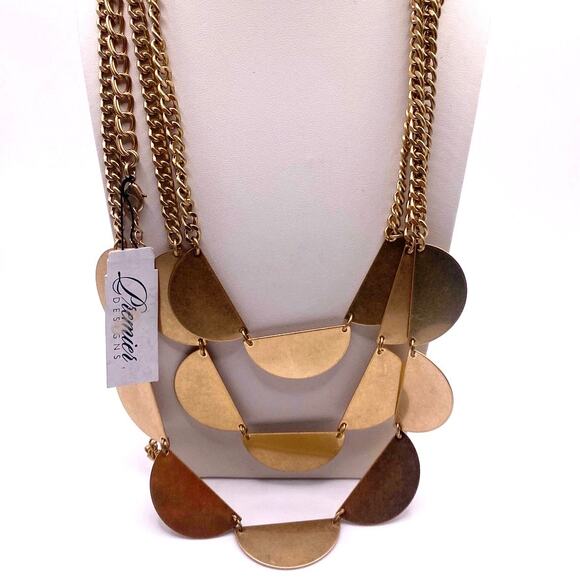 Vintage Eclipsed Premiere Designs Layered Necklace with Tag - Picture 1 of 6